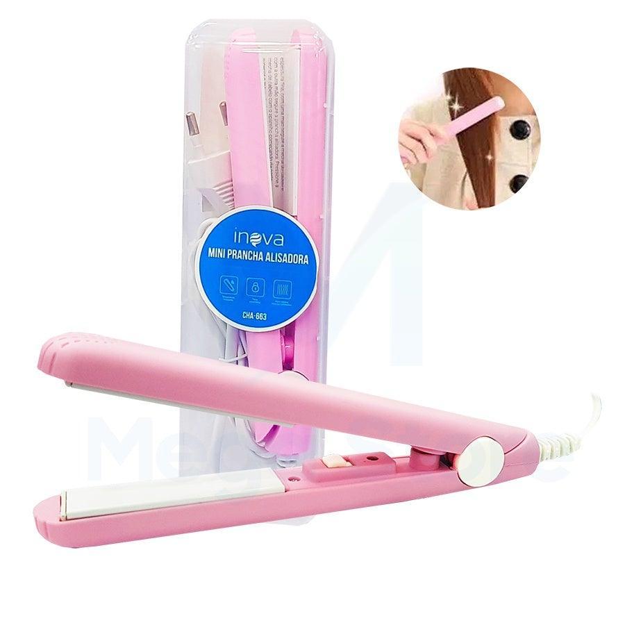 Mini Ceramic Hair Straightener & Curler - Portable Travel Hair Styling Tool