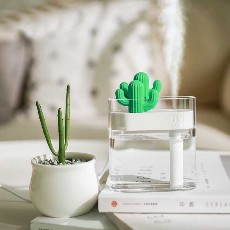 Cactus USB Humidifier & Essential Oil Diffuser - 160ML Ultrasonic Aromatherapy