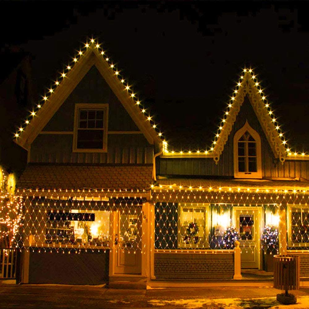 Solar Net Mesh Fairy Lights - 8 Modes Waterproof LED String Lights for Garden