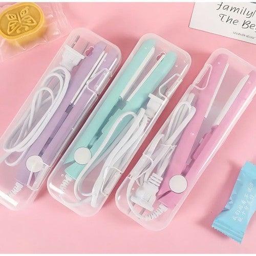 Mini Ceramic Hair Straightener & Curler - Portable Travel Hair Styling Tool