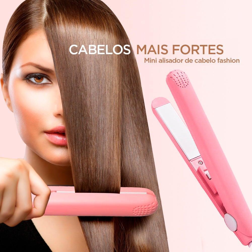 Mini Ceramic Hair Straightener & Curler - Portable Travel Hair Styling Tool