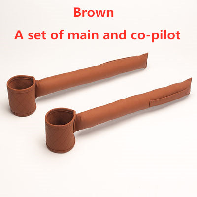 Leather Car Seat Gap Filler - Premium Storage Organizer with Dual Pockets